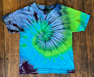 Youth Turquoise/Lime/Navy spiral -xsmall