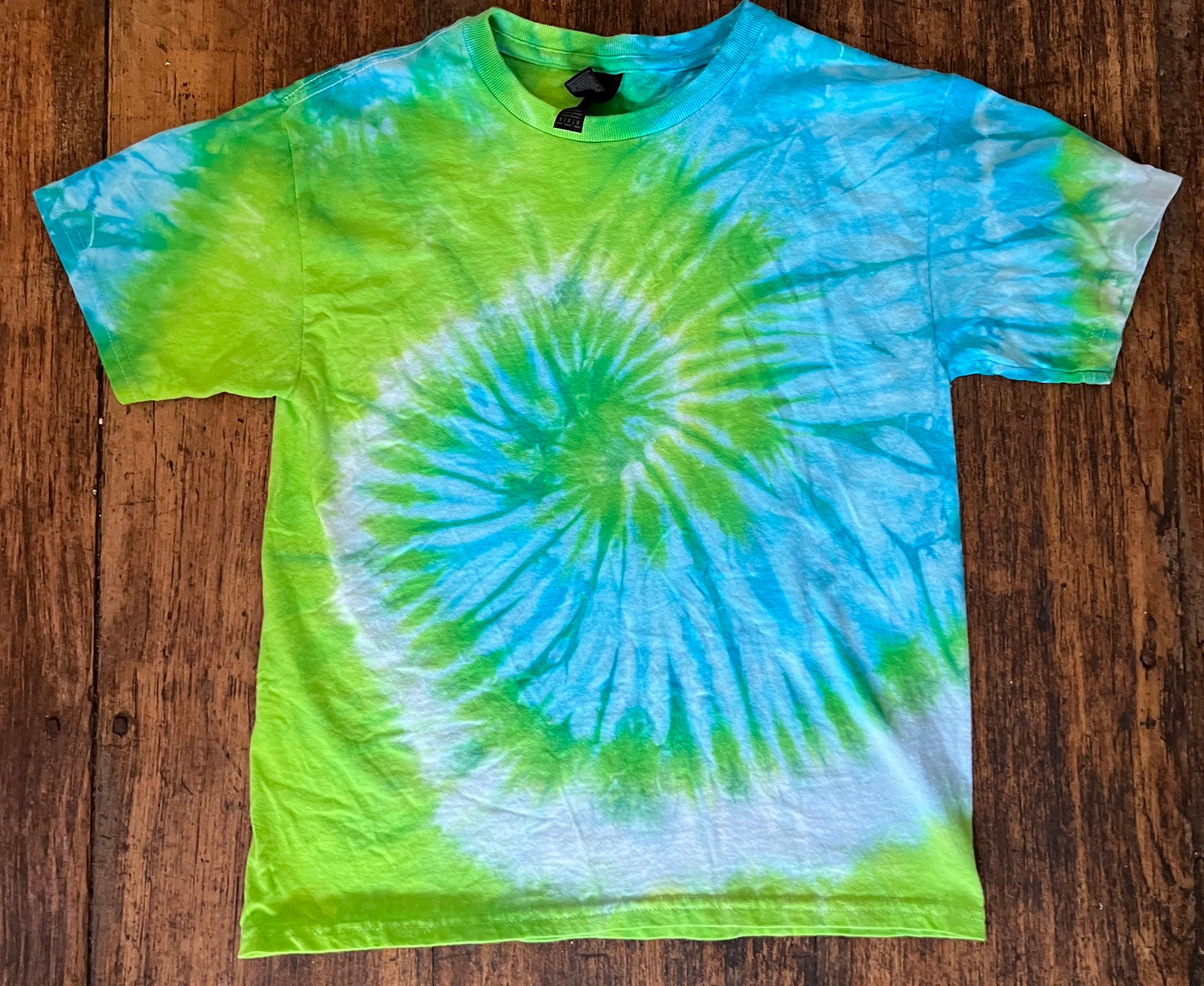 Youth Lime/Blue Spiral- medium